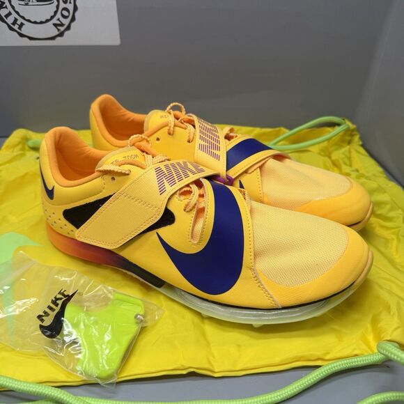 Nike Air Zoom Long Jump Elite Citron Pulse Indigo Burst Men Size 9 FZ9326-800 main image 6
